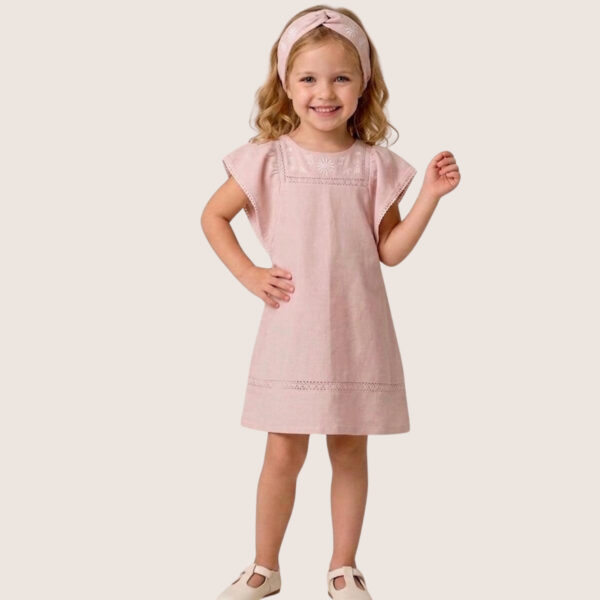 Baby Girl Pink Dress with Headband