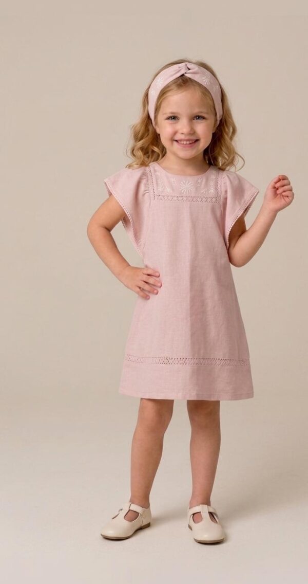 Dress pink with bondana